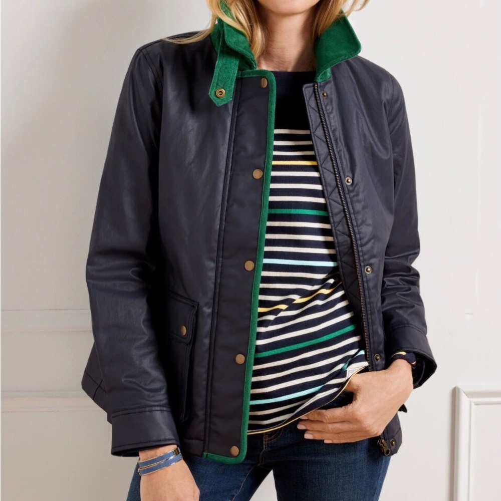 NWT Talbots Corduroy Trim Coated Jacket Size 2X